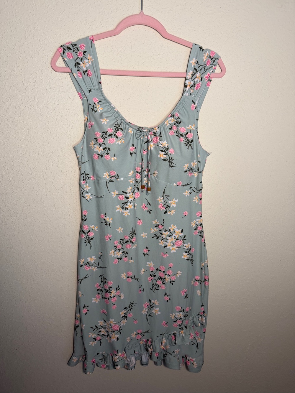 No Boundaries Blue Floral Mini Dress
